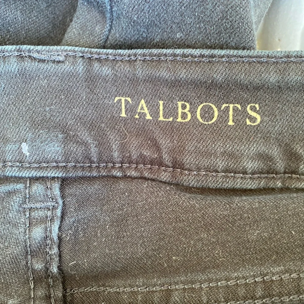 TALBOTS Women's Black Heritage High-Rise Ankle Jeans, Size: 14P